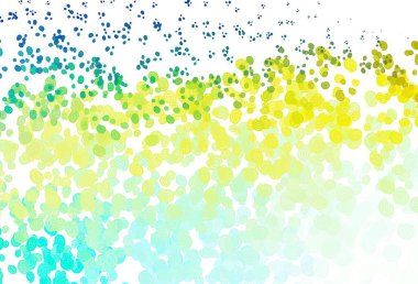 Açık mavi, kabarcık şekilli sarı vektör arkaplan. Mermer stili ve gradyanı olan yepyeni renkli çizimler. Reklamlarınız, posterleriniz, afişleriniz için yepyeni bir tasarım..