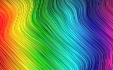 Renkli dalgalar, vektör illüstrasyonu, kopyalama alanı deseni