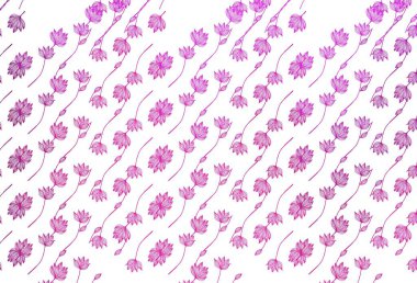 Açık pembe, mavi vektör elle boyanmış desen. Soyut renkli yapraklarla dekoratif illüstrasyon. İş tasarımınız için yeni şablon.