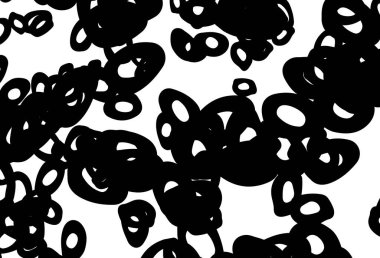 Dairesel şekilli siyah ve beyaz vektör düzeni. Parlak renkli soyut çemberlerin olduğu bir resim. Marka kitabın için tamamen yeni bir şablon.