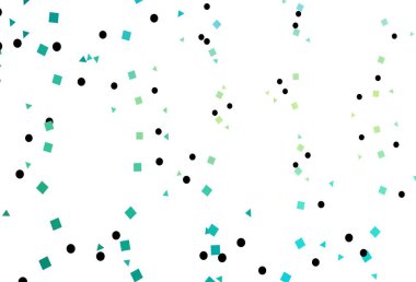 Açık yeşil, sarı vektör kapağı daireler şeklinde çokgen şeklinde. Renkli daireler, üçgenler, kareler çizilmiş bir resim. Web siteleri için şablon kullanılabilir.