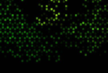 Koyu yeşil vektör düzeni dikdörtgenler, kareler. Dikdörtgenleri ve kareleri olan güzel bir çizim. İş broşürleri, broşürler için desen.