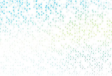 Açık mavi, daire şekilli sarı vektör düzeni. Doğa tarzında bulanık halkaları olan güzel renkli çizimler. Reklamlar, broşürler için desen.