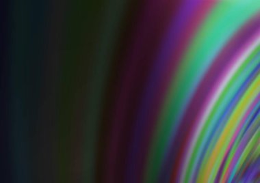 Eğri ışık ışınları koyu tonlu renk vektör arka planında. Gradyan bulanıklığı olan modern illüstrasyon