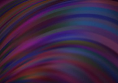 Eğri ışık ışınları koyu tonlu renk vektör arka planında. Gradyan bulanıklığı olan modern illüstrasyon