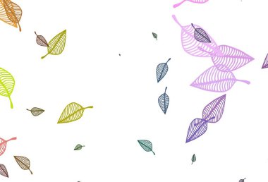 Açık renkli, Gökkuşağı vektör el boyalı doku. Origami tarzındaki yaprakların gradyanlı karalama çizimi. Marka kitabı için desen.