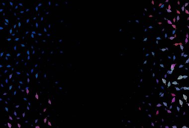 Koyu mavi, kırmızı vektör karalama örtüsü. Yapraklı doğal dekoratif tasarım. İş tasarımınız için yepyeni bir tarz.