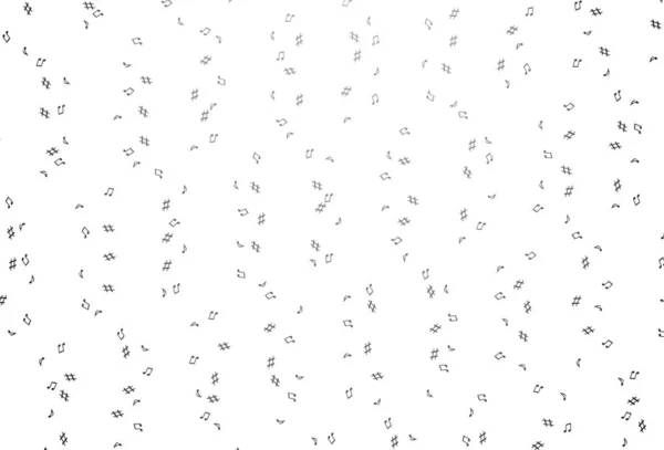 Світло Срібло Сірий Векторний Візерунок Елементами Музики Абстрактна Ілюстрація Різнокольоровими — стоковий вектор
