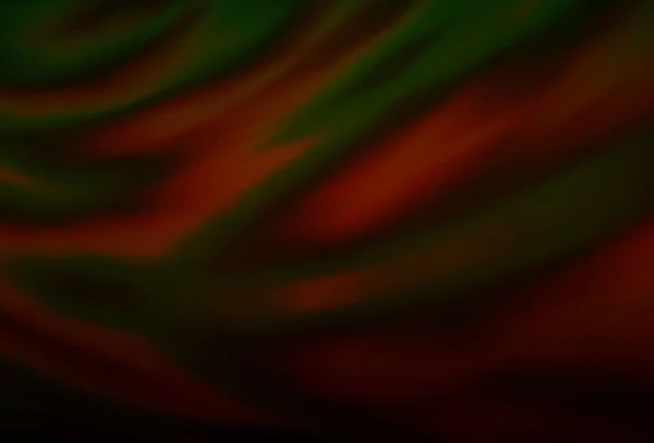 Tmavě Zelená Červený Vektor Rozmazal Jasnou Šablonu Barevná Abstraktní Ilustrace — Stockový vektor