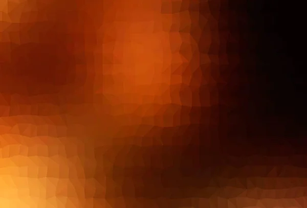 Dunkelorange Vektor Leuchtendes Dreieckiges Muster Kreative Illustration Halbtonstil Mit Farbverlauf — Stockvektor