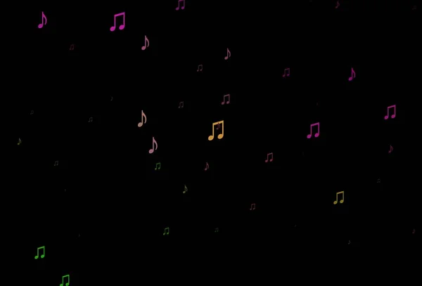 Темно Розовый Зеленый Фон Музыкальными Симфониями Яркая Иллюстрация Красочных Градиентных — стоковый вектор
