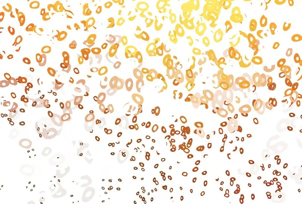 Világossárga Narancssárga Vektor Sablon Körökkel Illusztráció Ragyogó Színes Absztrakt Körökkel — Stock Vector