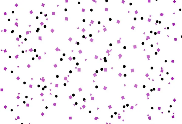 Luz Fondo Vector Púrpura Con Triángulos Círculos Cubos Ilustración Abstracta — Vector de stock