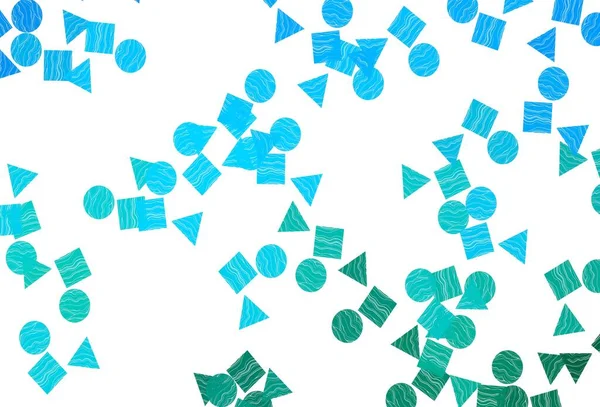 Ljusblå Grön Vektor Struktur Poly Stil Med Cirklar Kuber Illustration — Stock vektor