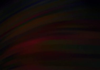 Eğri ışık ışınları koyu tonlu renk vektör arka planında. Gradyan bulanıklığı olan modern illüstrasyon