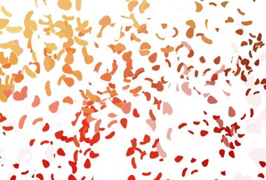 Açık kırmızı, kaotik şekilli sarı vektör deseni. Renkli rastgele şekillerle modern soyut illüstrasyon. Web siteniz için basit tasarım.