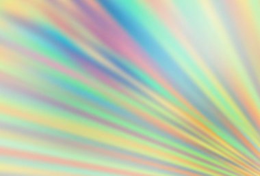 Açık mavi, düz çizgileri olan yeşil vektör düzeni. Renkli çubuklarla gösterişli soyut çizimler. TV reklamları için arkaplan.