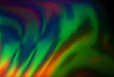 Koyu renkli, baloncuk şekilli Gökkuşağı vektör deseni. Değişken çizgileri olan renkli soyut çizimler. İşiniz için en iyi bulanık tasarım..