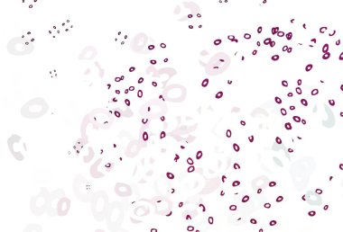 Disklerle açık pembe vektör dokusu. Bulanık yağmur damlaları olan soyut bir çizim. Reklamlar, broşürler için desen.