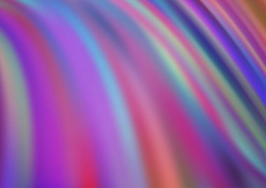 Gökkuşağı renk vektör arkaplanındaki kıvrımlı ışık ışınları. Gradyan bulanıklığı olan modern illüstrasyon