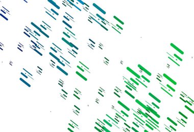 Açık mavi, renkli çizgileri olan yeşil vektör dokusu. Dar çizgileri olan parlak renkli çizimler. Reklamınız, posteriniz, afişiniz için en iyi tasarım.