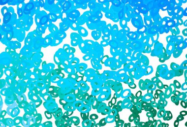 Açık mavi, küreli yeşil vektör deseni. Doğa tarzında renkli baloncuklu soyut illüstrasyon. Güzel web siteleri için desen.