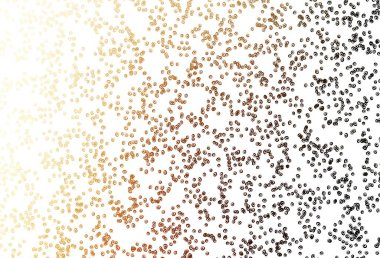 Açık Turuncu vektör arkaplan ve noktalar. Doğa tarzında bulanık halkaları olan güzel renkli çizimler. Suyun deseni, yağmur damlaları.