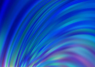 Gökkuşağı renk vektör arkaplanındaki kıvrımlı ışık ışınları. Gradyan bulanıklığı olan modern illüstrasyon