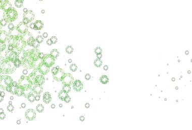 Açık yeşil vektör benekli. Doğa tarzında bulanık halkaları olan güzel renkli çizimler. Güzel web siteleri için desen.