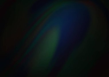 Gökkuşağı renk vektör arkaplanındaki kıvrımlı ışık ışınları. Gradyan bulanıklığı olan modern illüstrasyon