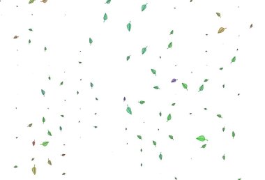 Açık renkli, Gökkuşağı vektör karalama kapağı. Yapraklarla karalama tarzında renkli çizimler. İş tasarımınız için yepyeni bir tarz.