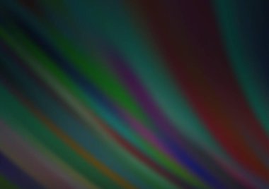 Gökkuşağı renk vektör arkaplanındaki kıvrımlı ışık ışınları. Gradyan bulanıklığı olan modern illüstrasyon