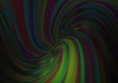 Gökkuşağı renk vektör arkaplanındaki kıvrımlı ışık ışınları. Gradyan bulanıklığı olan modern illüstrasyon