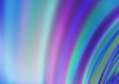 Gökkuşağı renk vektör arkaplanındaki kıvrımlı ışık ışınları. Gradyan bulanıklığı olan modern illüstrasyon