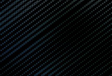 Koyu mavi, çokgen tarzda yeşil vektör örtüsü. Renkli dikdörtgenleri olan bir resim. Cep telefonları için arka plan.