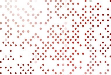 Dairesel şekilli açık kırmızı vektör düzeni. Doğa tarzında renkli baloncuklu soyut illüstrasyon. Posterler, afişler için tasarım.