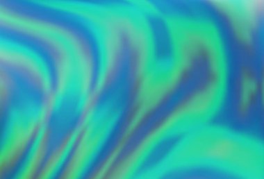 Sıvı şekilli hafif Mavili vektör şablonu. Belirsiz, soyut ve gradyan bir çizim. Marka kitabı için zarif desen.