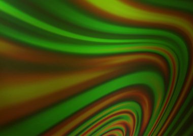 Gökkuşağı renk vektör arkaplanındaki kıvrımlı ışık ışınları. Gradyan bulanıklığı olan modern illüstrasyon