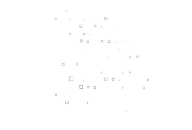 Lekeli açık mor vektör şablonu, dikdörtgenler. Daireleri olan renkli bir illüstrasyon, doğa tarzında kareler. Suyun deseni, yağmur damlaları.