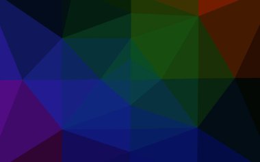 Çizgileri ve üçgenleri olan vektörsüz bir düzen. Soyut arkaplanda renkli eğimli üçgenler