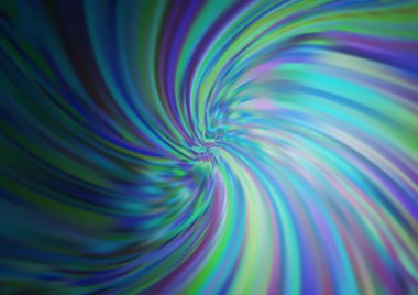 Gökkuşağı renk vektör arkaplanındaki kıvrımlı ışık ışınları. Gradyan bulanıklığı olan modern illüstrasyon