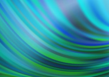 Gökkuşağı renk vektör arkaplanındaki kıvrımlı ışık ışınları. Gradyan bulanıklığı olan modern illüstrasyon