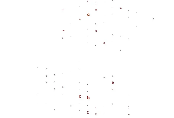 Jasnoczerwony Wzór Wektora Symbolami Matematycznymi Kolorowe Znaki Matematyczne Gradientem Białym — Wektor stockowy