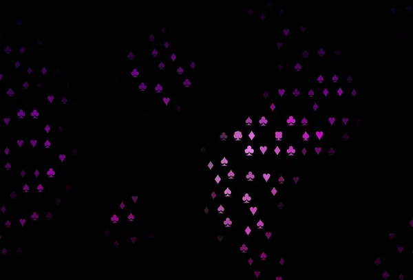 Темно Фиолетовая Векторная Текстура Игральными Картами Красочный Градиент Признаками Червей — стоковый вектор
