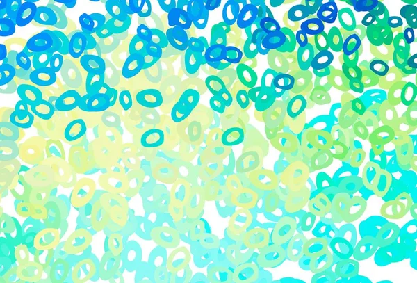 Açık mavi, daireli sarı vektör şablonu. Parlak renkli soyut çemberlerin olduğu bir resim. Marka kitabın için tamamen yeni bir şablon.