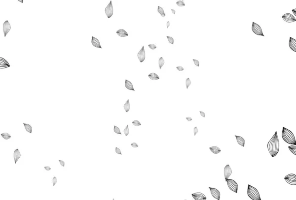 ライトシルバー グレーベクトル手描きテクスチャ ナチュラルスタイルでグラデーションカラフルな葉を持つパターン 包装用手描きデザイン — ストックベクタ