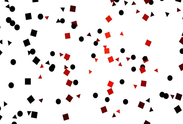 Modèle Vectoriel Rouge Clair Dans Style Polygonal Avec Des Cercles — Image vectorielle