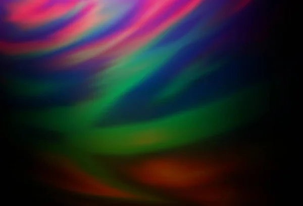 Mörk Flerfärgad Regnbågsvektor Suddig Glans Abstrakt Struktur Kreativ Illustration Halvton — Stock vektor