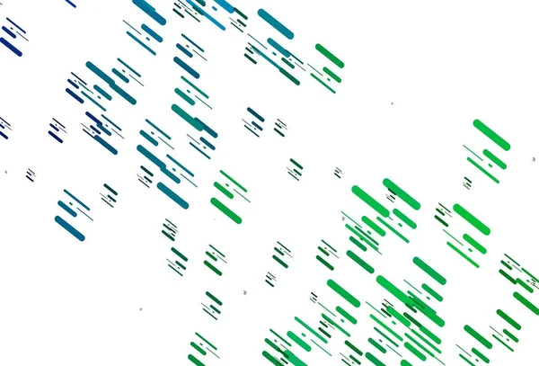 Ljusblå Grön Vektorstruktur Med Färgglada Linjer Glänsande Färgad Illustration Med — Stock vektor