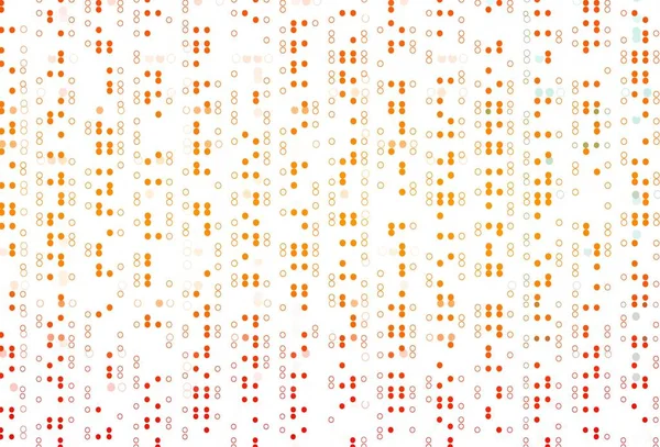 Светло Оранжевая Векторная Текстура Дисками Абстрактная Иллюстрация Цветными Пузырями Стиле — стоковый вектор